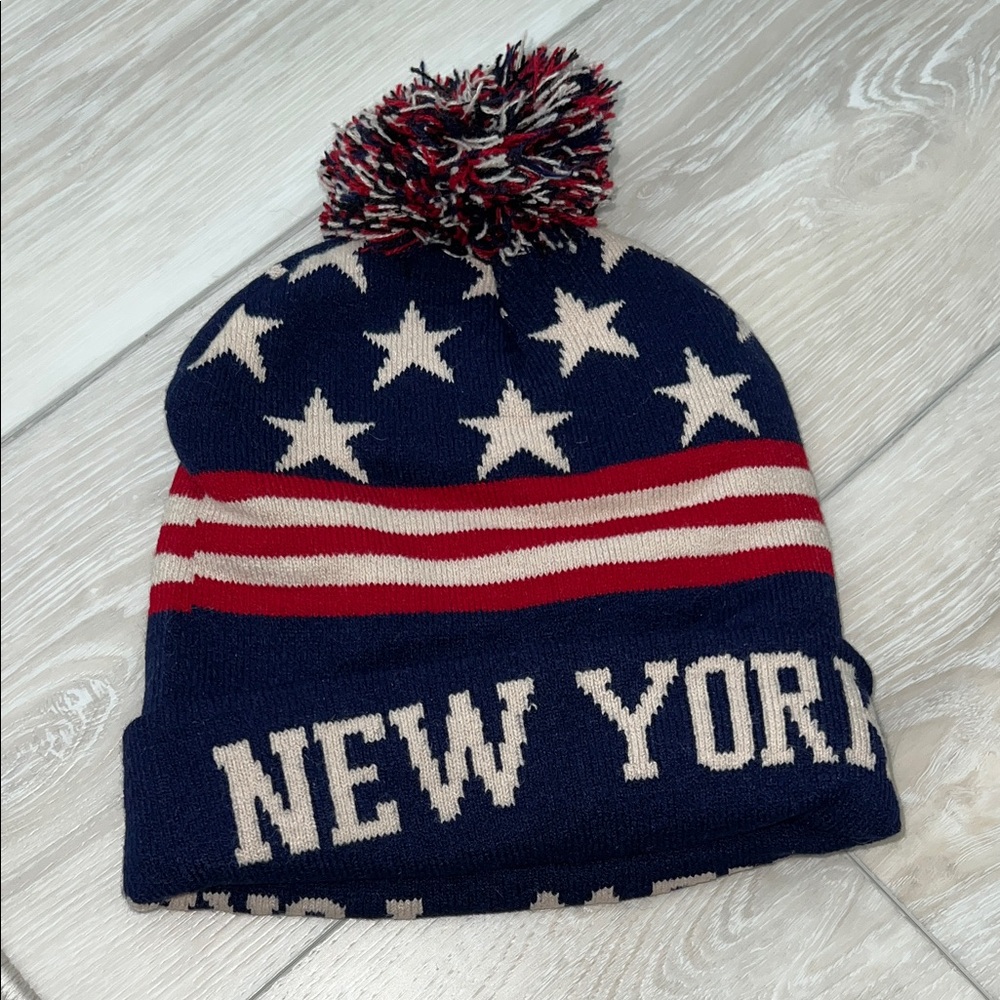 New York Star Pom Beanie